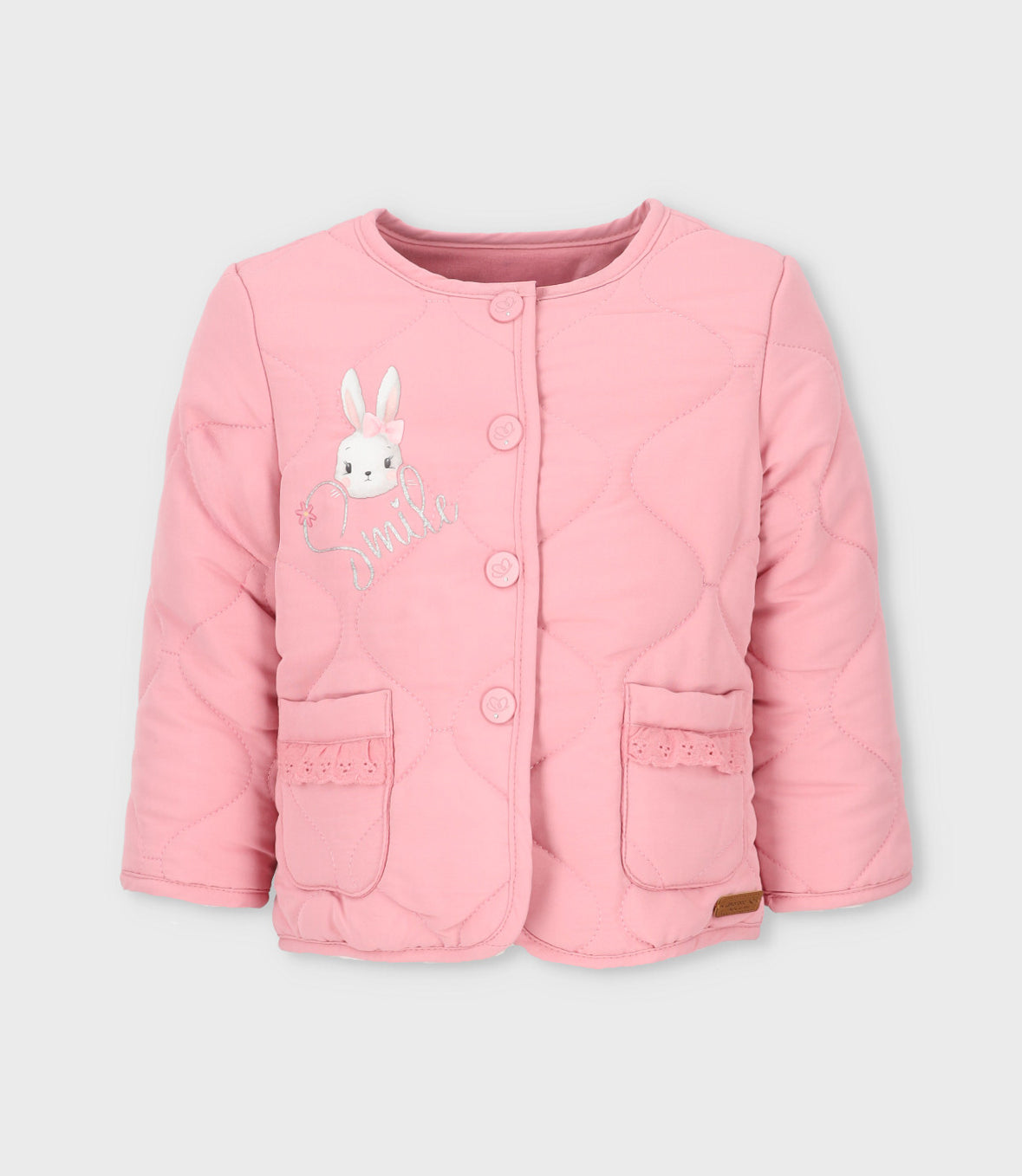 Chaqueta bebé floreada 3 meses / Coral