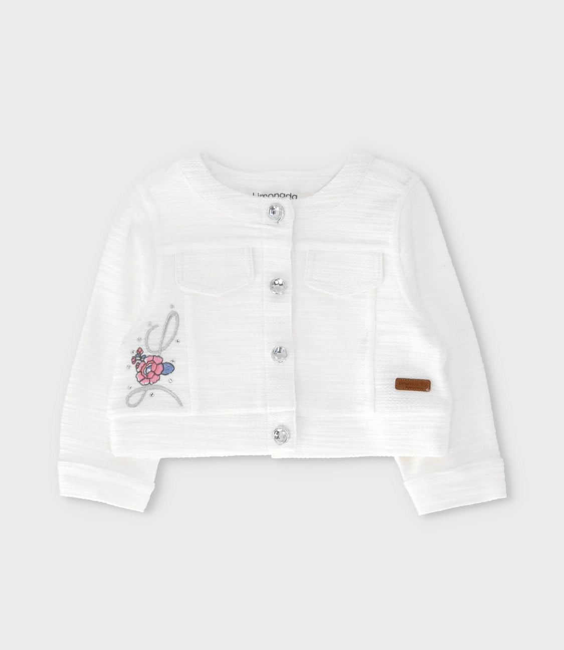 Chaqueta bebé con bordado 3 meses / Blanco