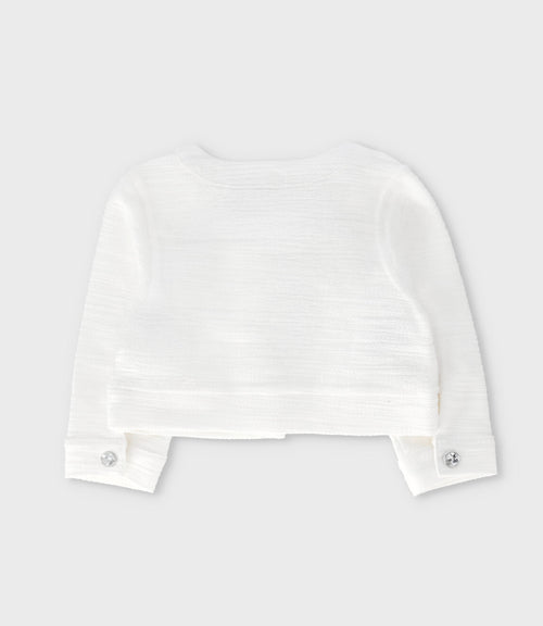 Chaqueta bebé con bordado 3 meses / Blanco