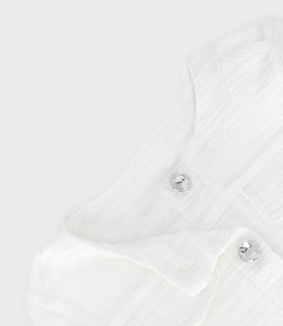 Chaqueta bebé con bordado 3 meses / Blanco