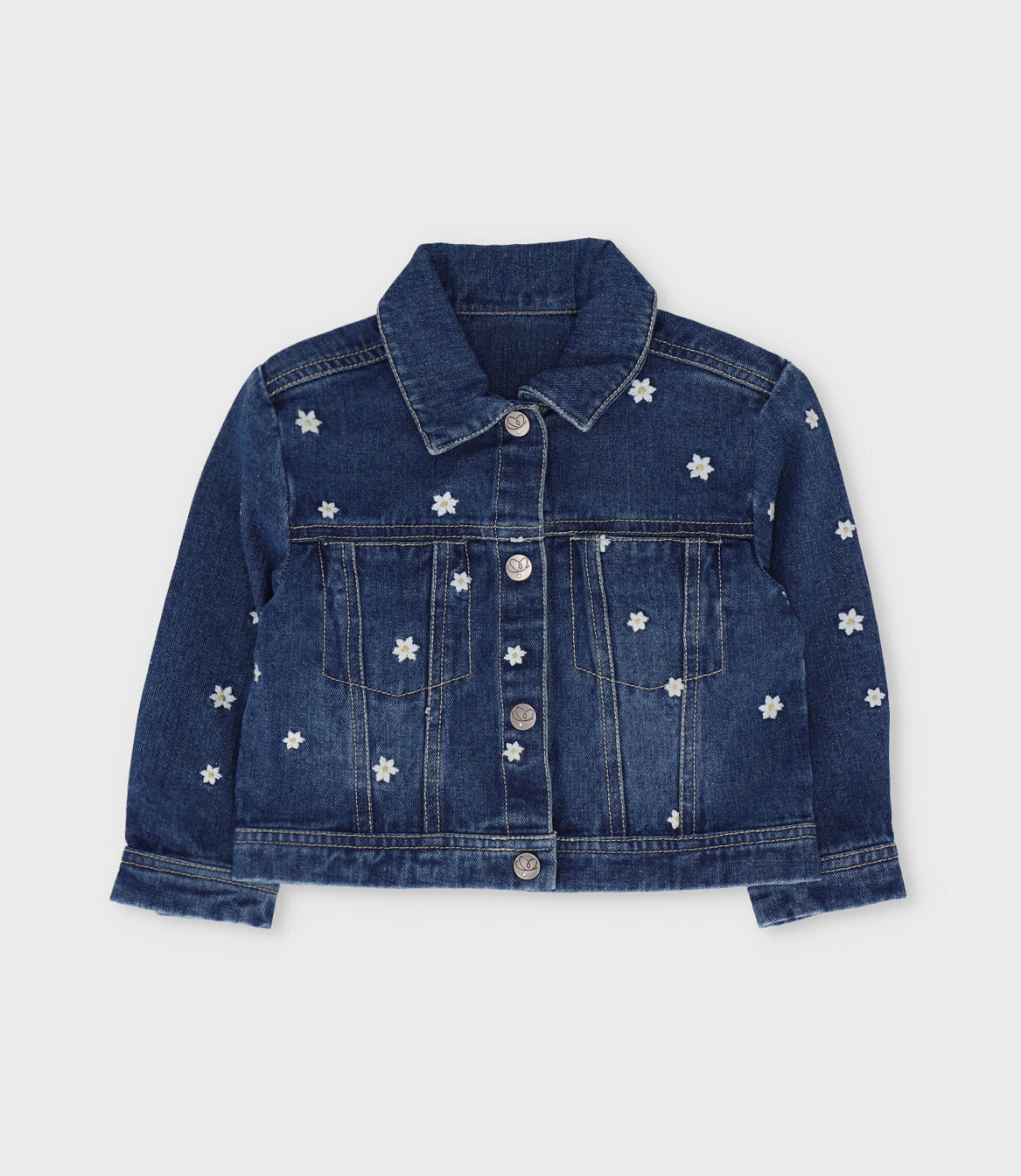 Chaqueta bebé con flores 3 meses / Azul Marino