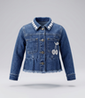 Chaqueta bebé de denim con vuelos