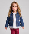 Chaqueta bebé de denim con vuelos