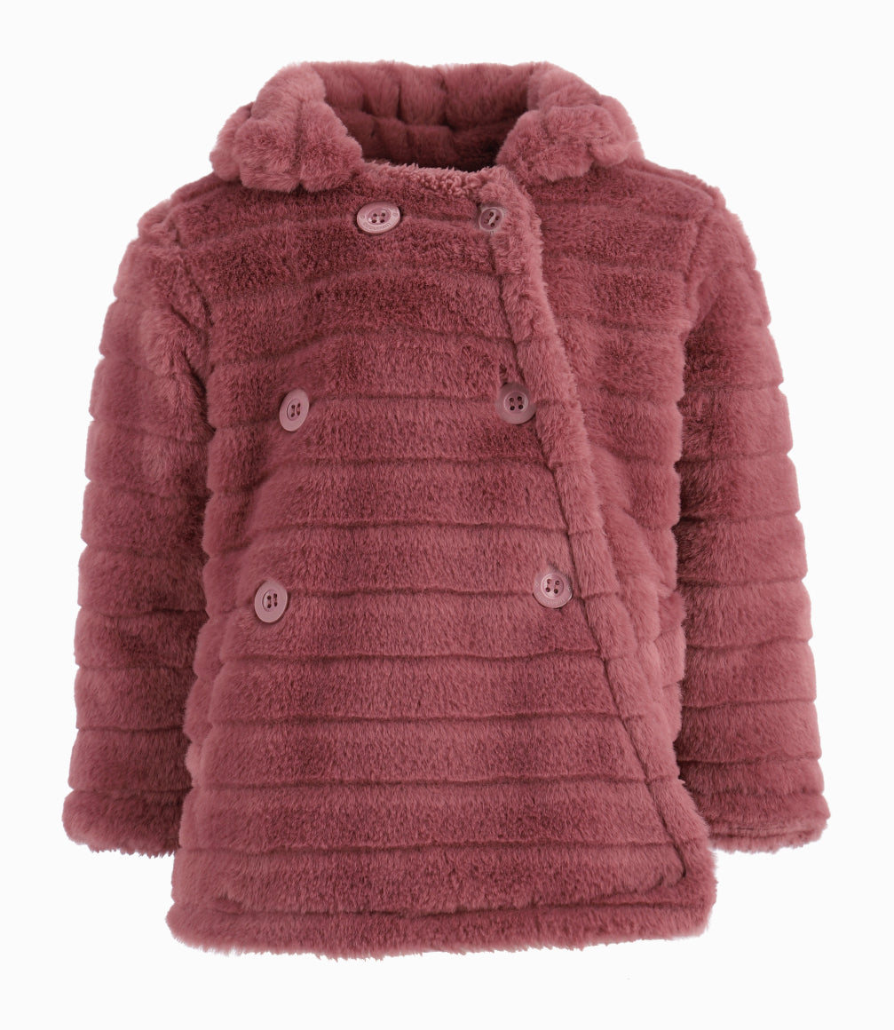 Chaqueta Bebé Acanalada - 3 meses / Burdeo