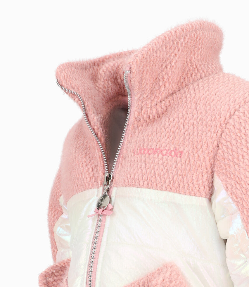 Chaqueta Bebé Metalizada 3 meses / Palo Rosa