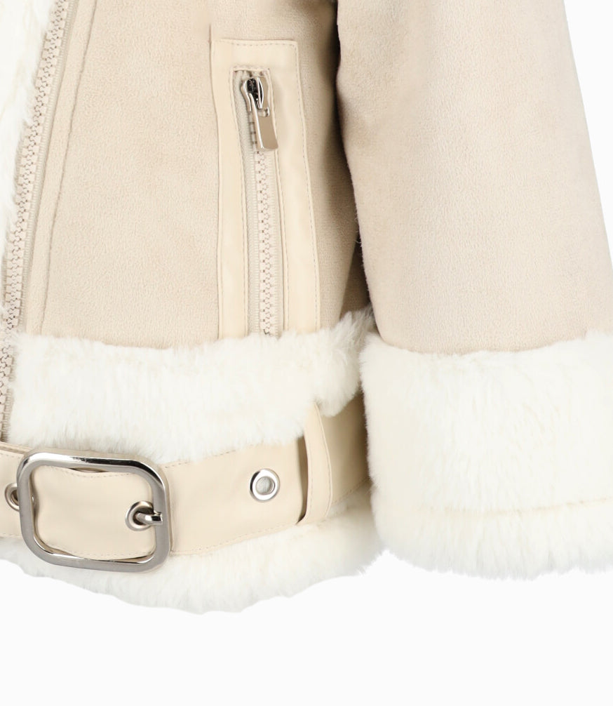 Chaqueta Bebé Aviadora 3 meses / Beige