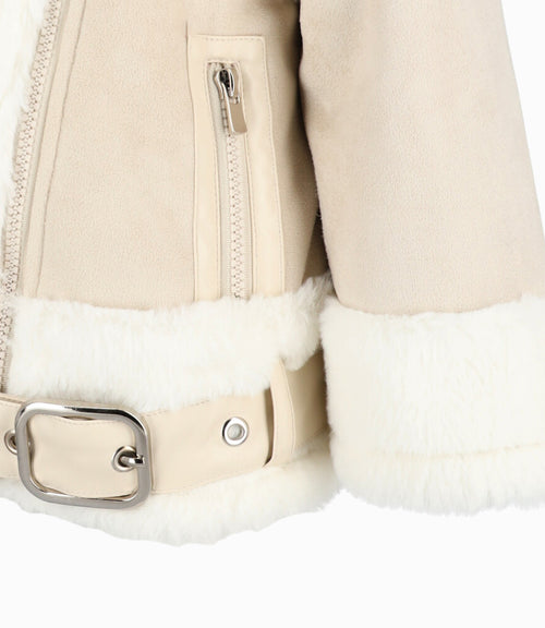 Chaqueta Bebé Aviadora 3 meses / Beige