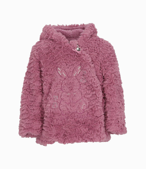 Chaqueta bebé con conejo 3 meses / Palo Rosa
