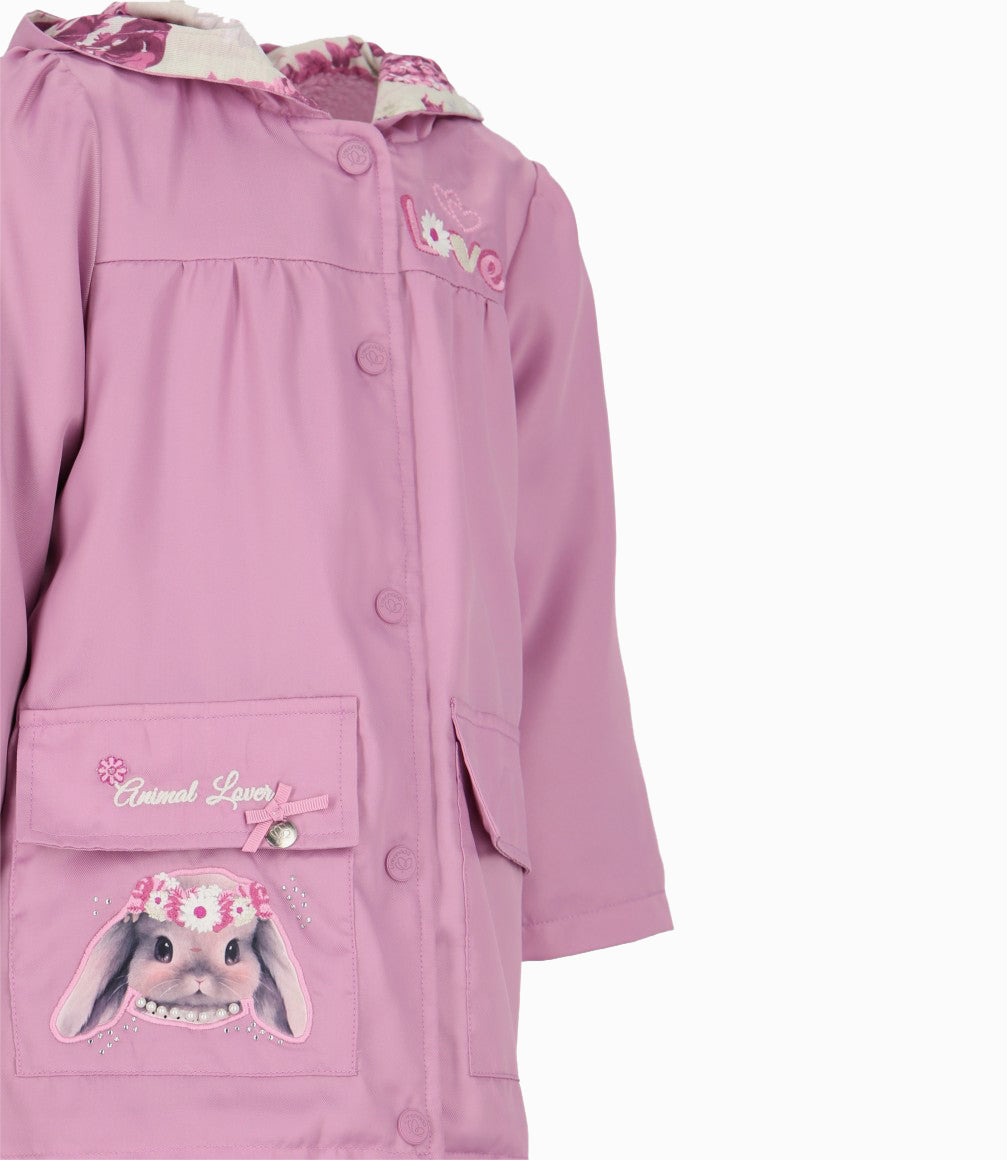 Chaqueta bebé love 3 meses / Palo Rosa