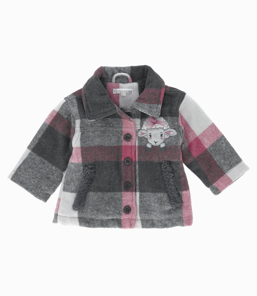 Chaqueta bebé niña cuadrillé