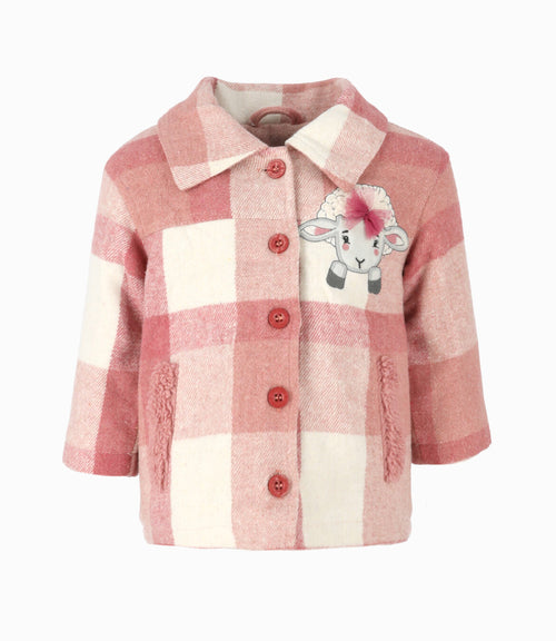 Chaqueta bebé niña cuadrillé 3 meses / Gris