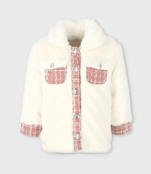 Chaqueta bebé niña sherpa 3 meses / Blanco