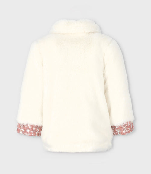 Chaqueta bebé niña sherpa 3 meses / Blanco
