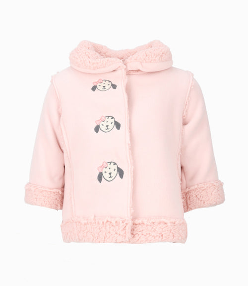 Chaqueta bebé niña gamulán 3 meses / Rosado