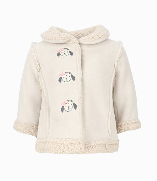 Chaqueta bebé niña gamulán 3 meses / Blanco