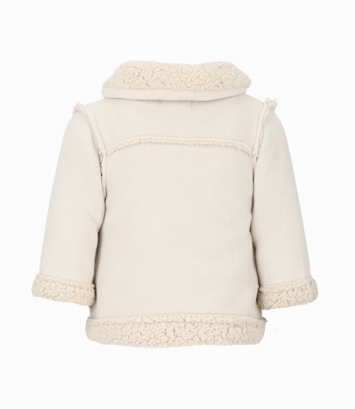 Chaqueta bebé niña gamulán 3 meses / Blanco