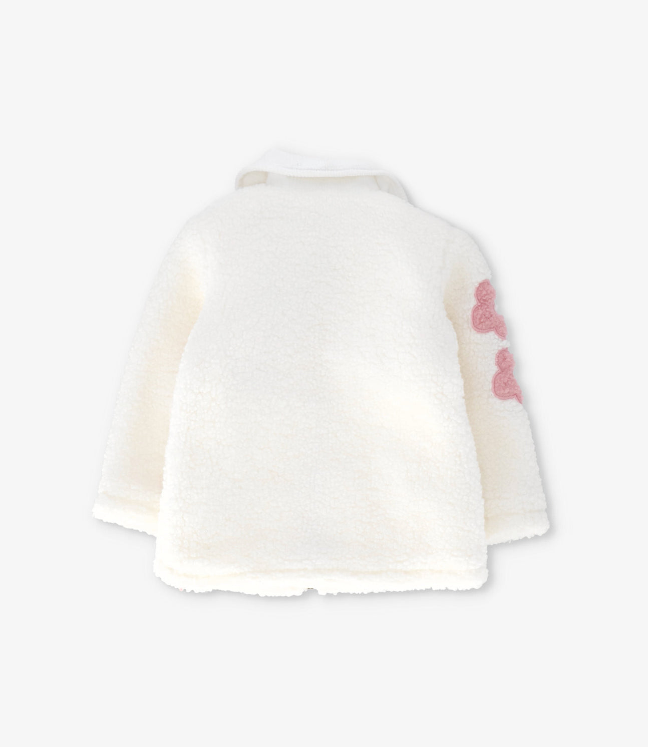 Chaqueta bebé de sherpa con flores 3 meses / Crudo