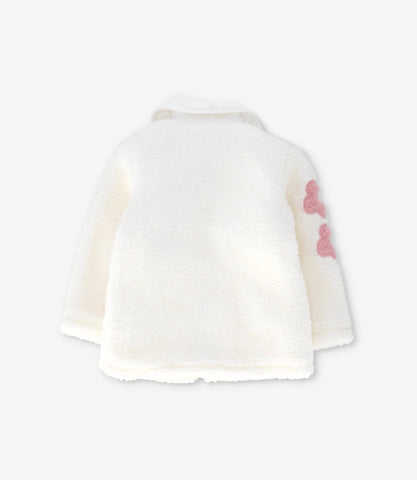 Chaqueta bebé de sherpa con flores