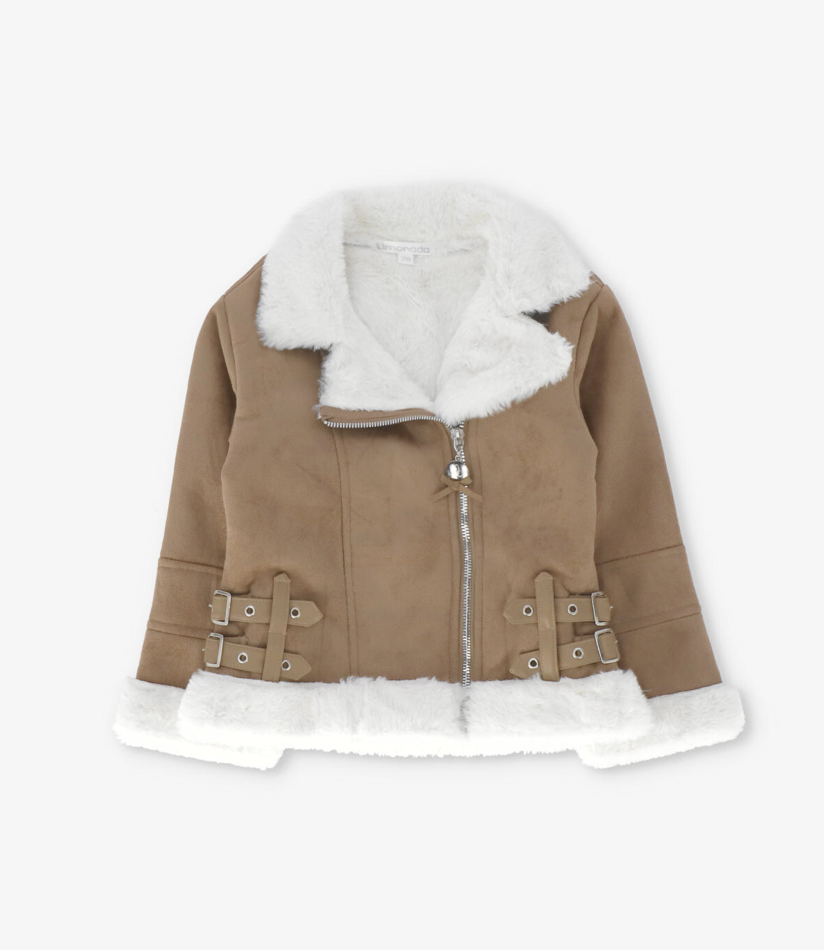 Chaqueta bebé aviadora de gamuza 3 meses / Café