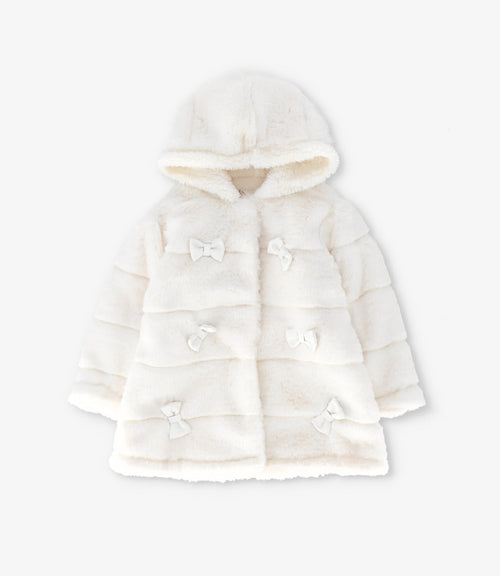 Chaqueta bebé con lazos 3 meses / Crudo