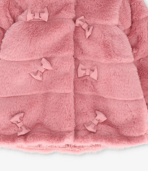 Chaqueta bebé con lazos 3 meses / Palo Rosa