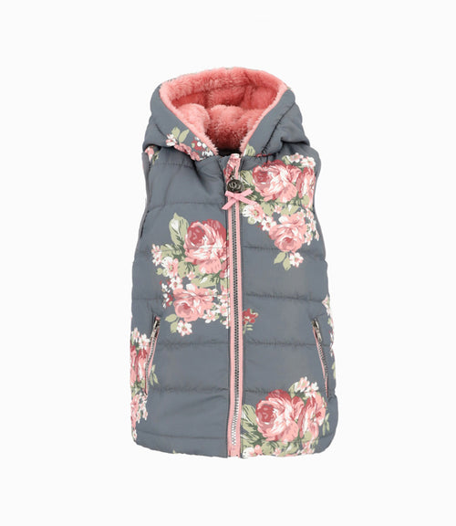 Parka Bebé Floreada Sin Mangas