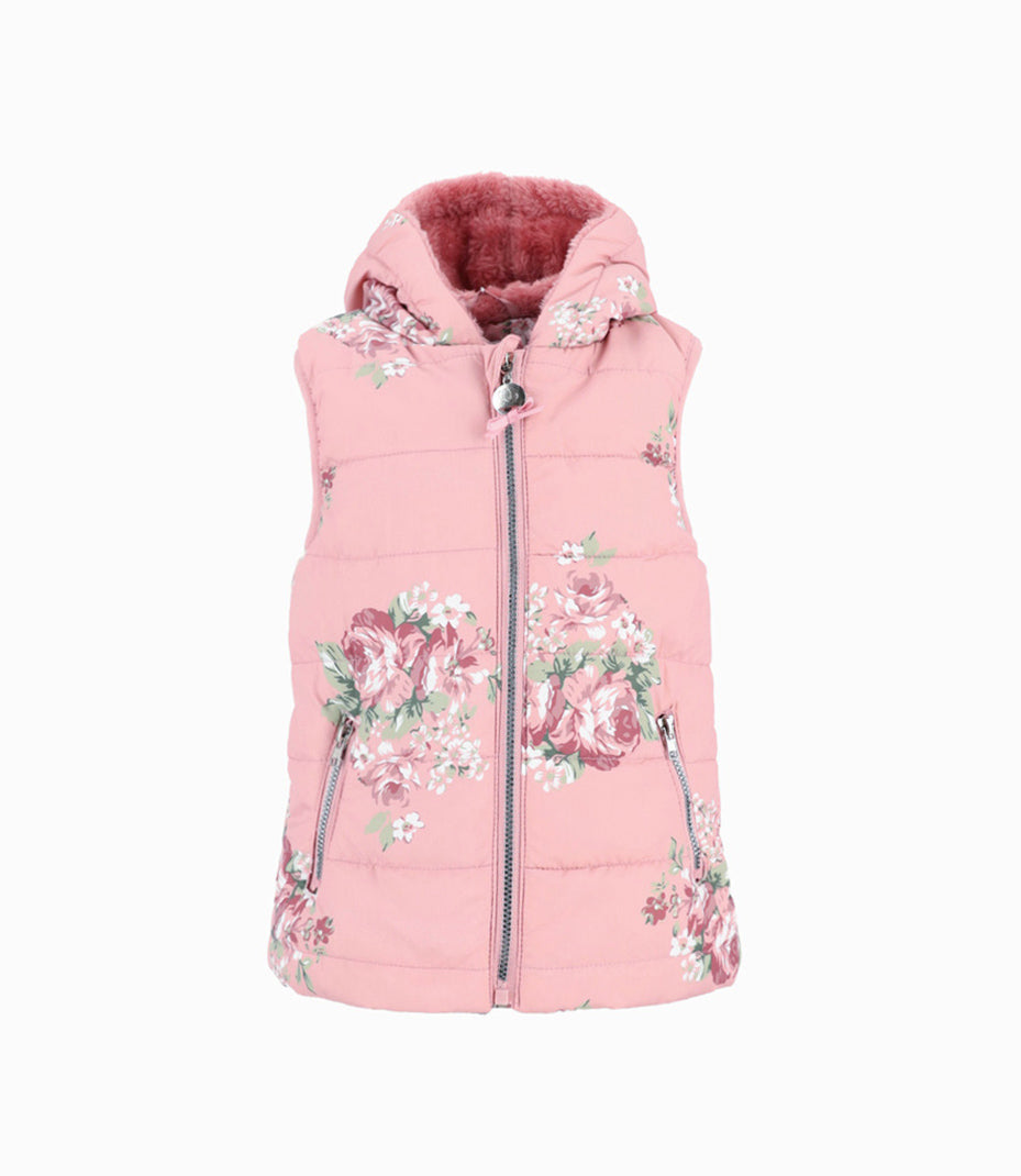 Parka Bebé Floreada Sin Mangas