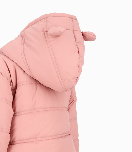 Parka Bebé Con Gorro 3 meses / Palo Rosa