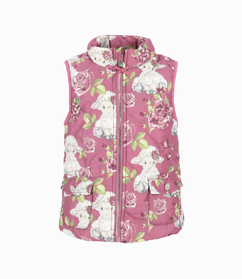 Parka bebé niña sin mangas 3 meses / Palo Rosa
