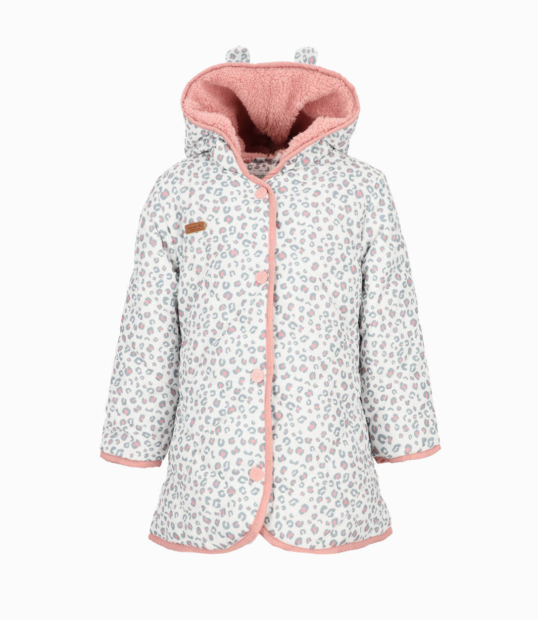Parka bebé niña animal print 3 meses / Palo Rosa