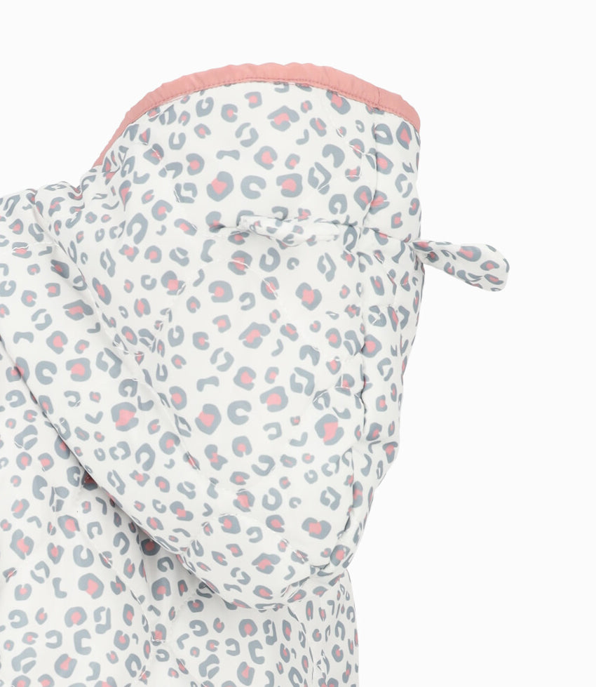 Parka bebé niña animal print 3 meses / Palo Rosa