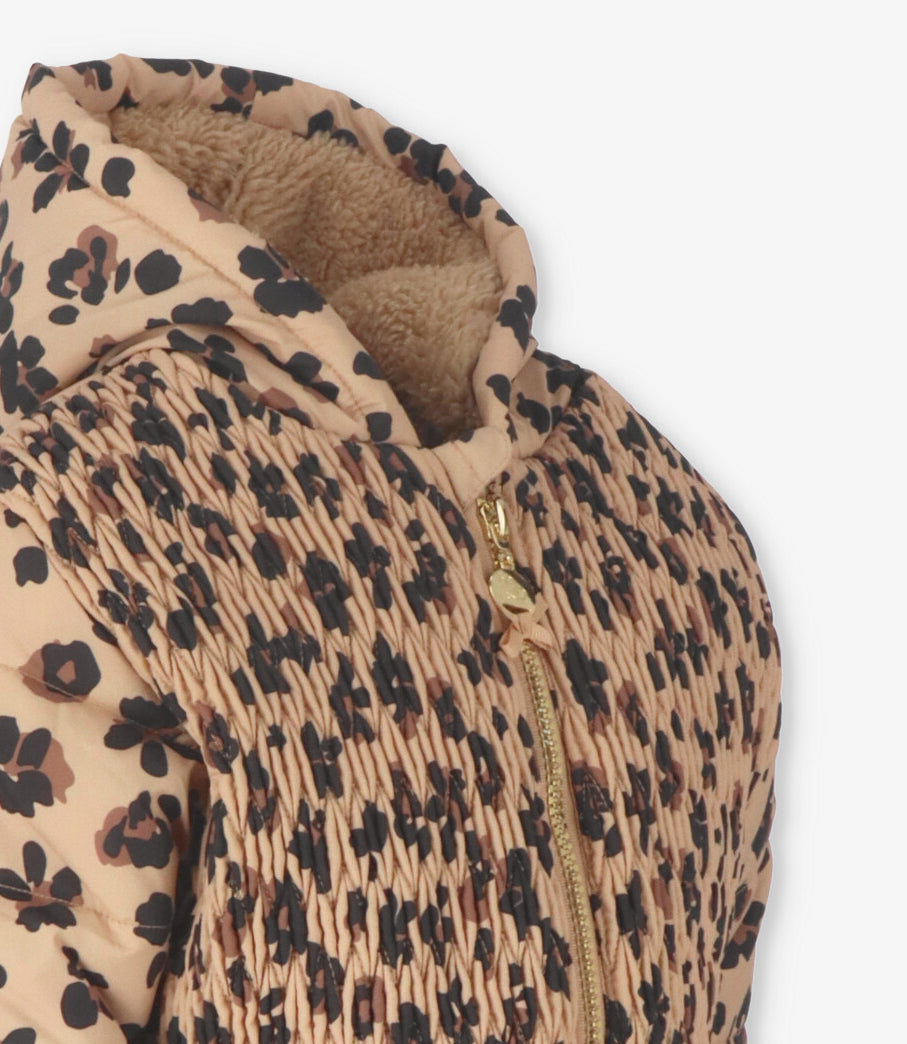 Parka bebé animal print 3 meses / Beige