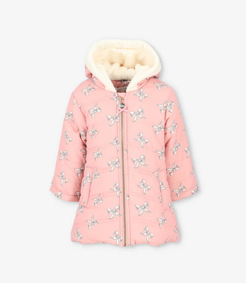 Parka bebé con lazos 3 meses / Rosado