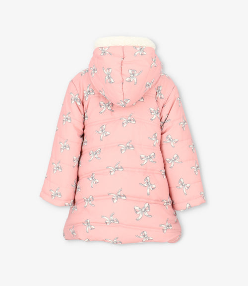 Parka bebé con lazos 3 meses / Rosado