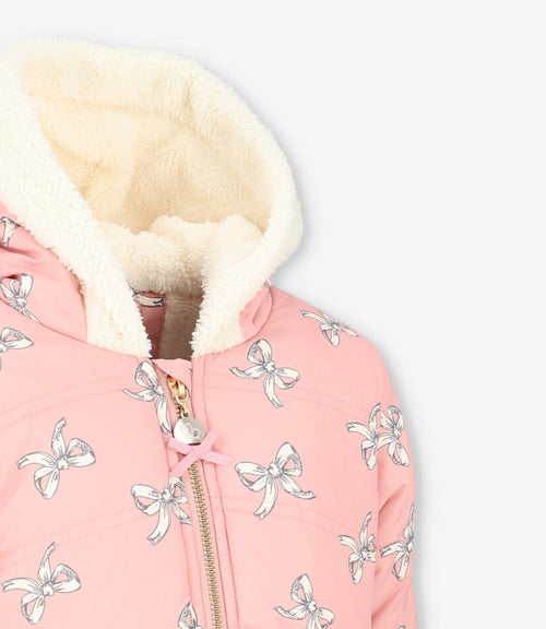 Parka bebé con lazos 3 meses / Rosado