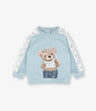 Polerón bebé animal print y oso