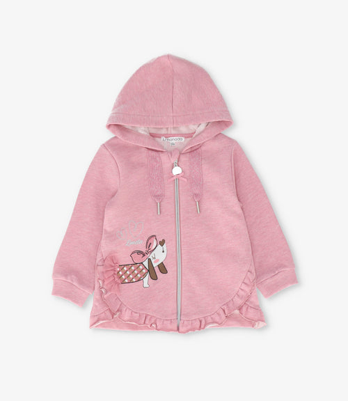 Polerón bebé con perro 3 meses / Coral