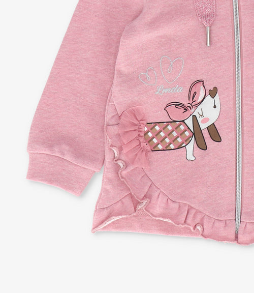 Polerón bebé con perro 3 meses / Coral