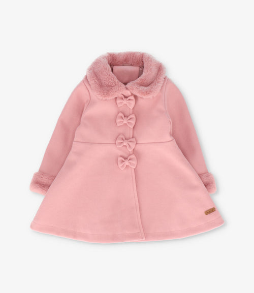 Abrigo bebé con boina 3 meses / Palo Rosa