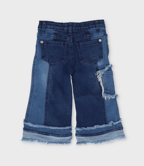 Jeans bebé aplicación de flores