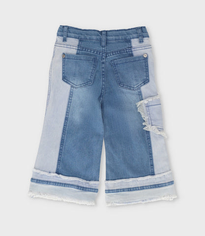 Jeans bebé aplicación de flores