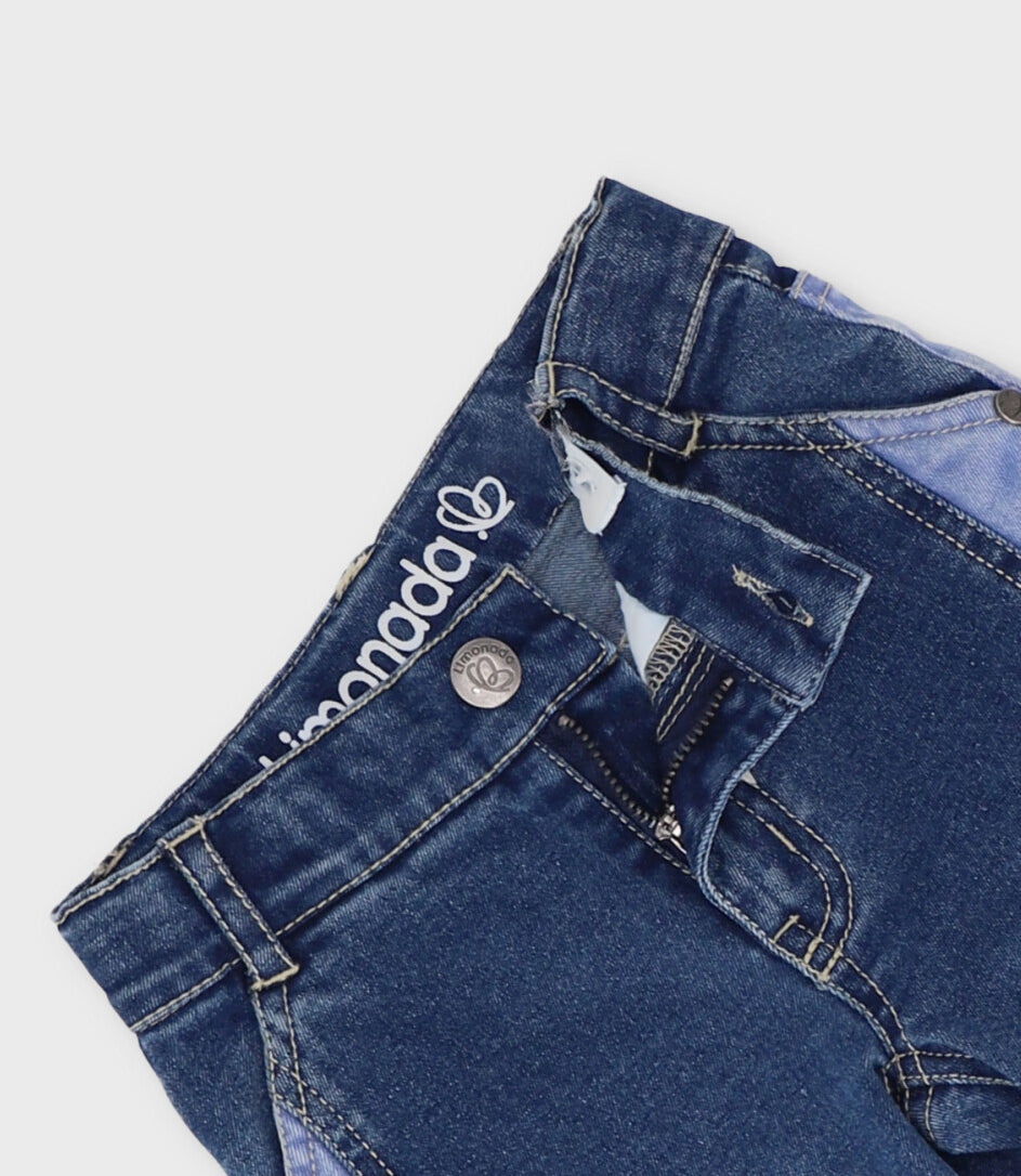 Jeans bebé bicolor 3 meses / Azul Marino