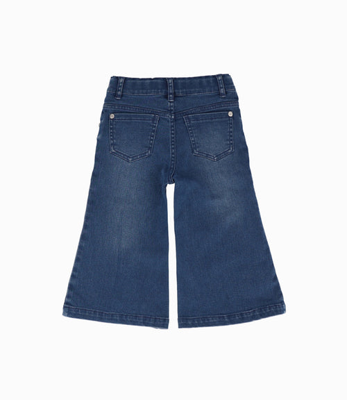 Jeans Bebé Acampanado Con Brillos