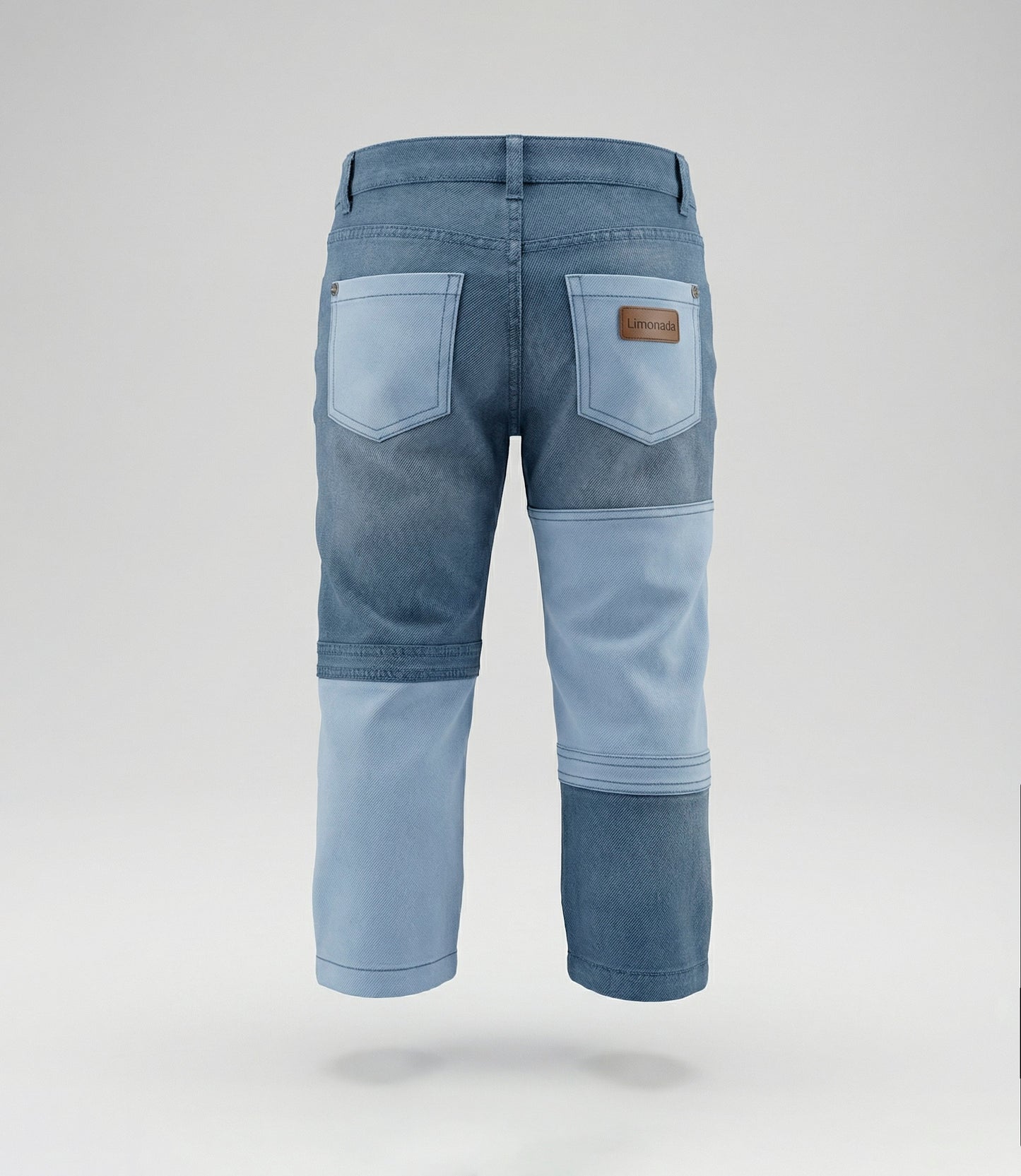 Jeans Bebé Patchwork Con Oso 3 meses / Celeste