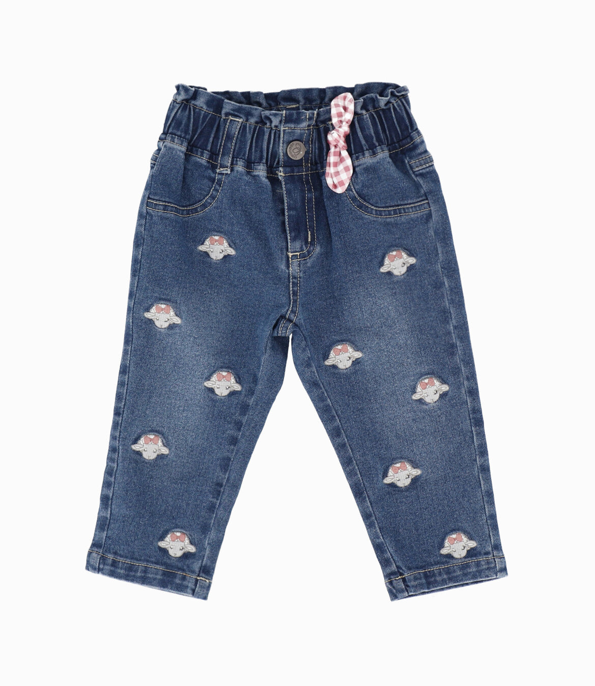 Jeans bebé niña con ovejas 3 meses / Azul Marino