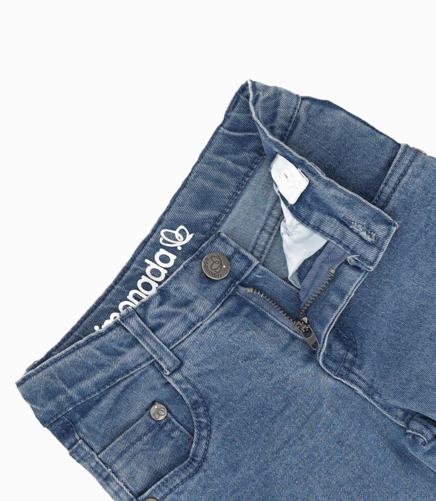 Jeans bebé niña con diseño 3 meses / Celeste
