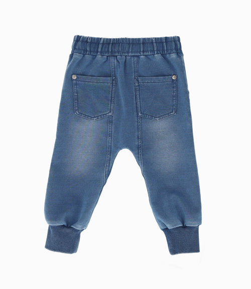 Jeans bebé niña con perrito 3 meses / Celeste