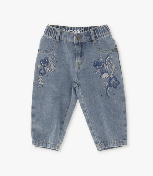 Jeans bebé con flores