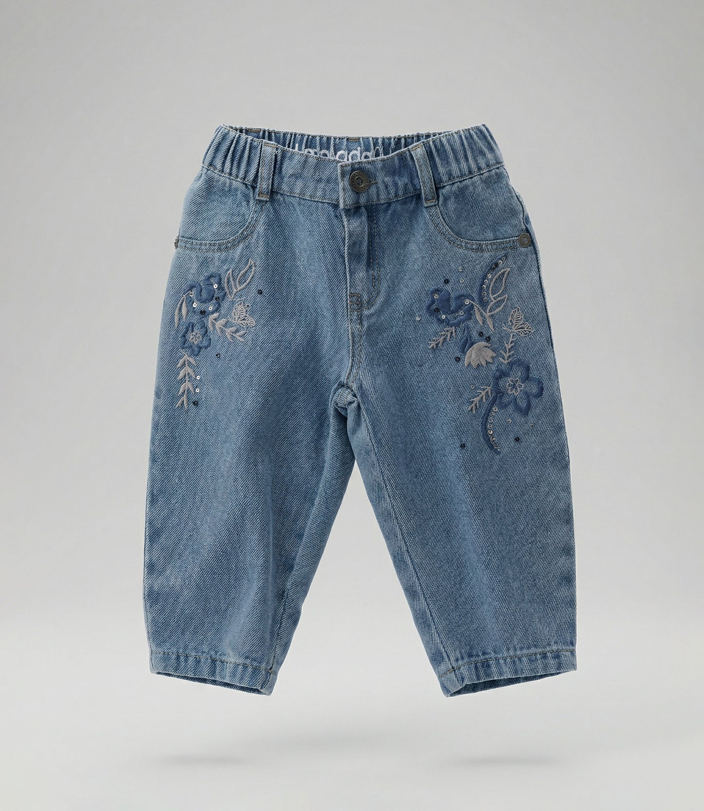 Jeans bebé con flores