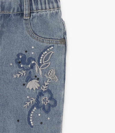 Jeans bebé con flores